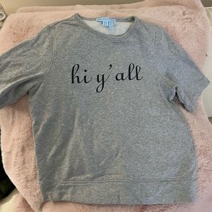 Short sleeve sweatshirt